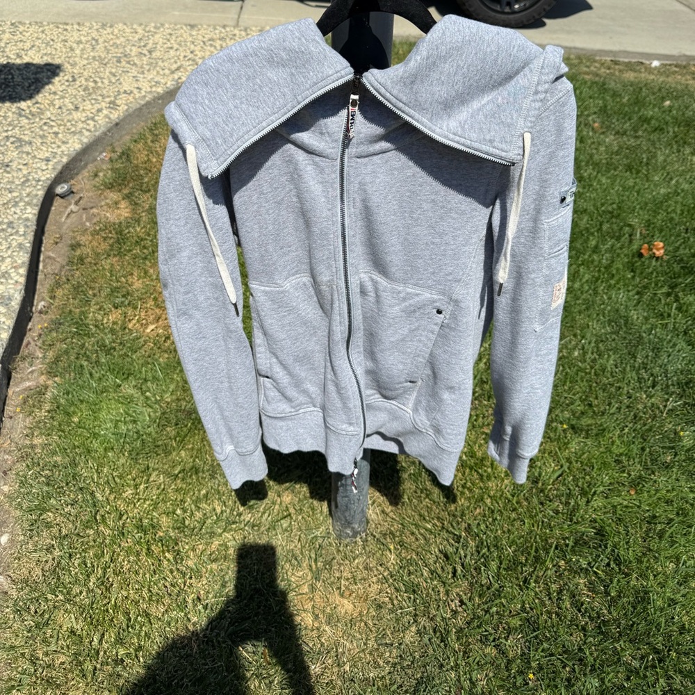 Thumb United Sweatshirt Womens large grey Casey Teaching Humans Full Zip Hoodie
